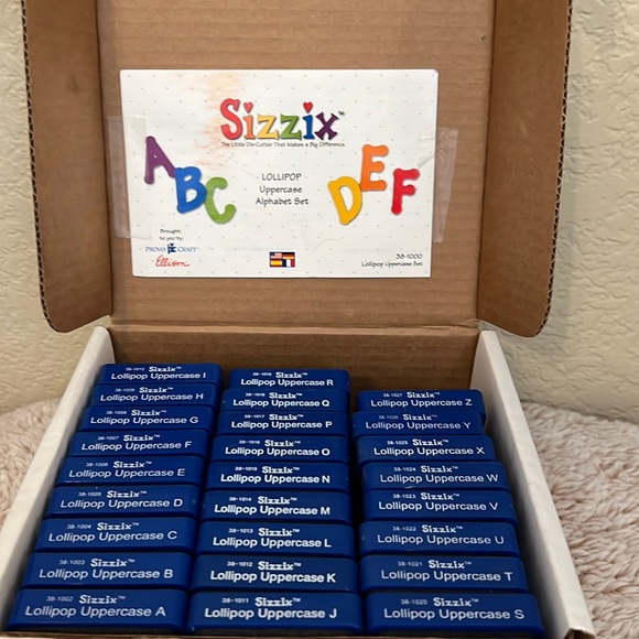 Sizzix Office Sizzix Lollipop Die Cut Uppercase Alphabet Set Poshmark